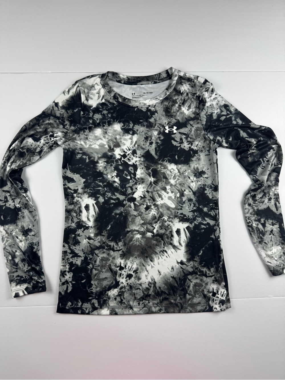 Under Armour Black & Gray Tie-Dye loose fit Performance Long Sleeve